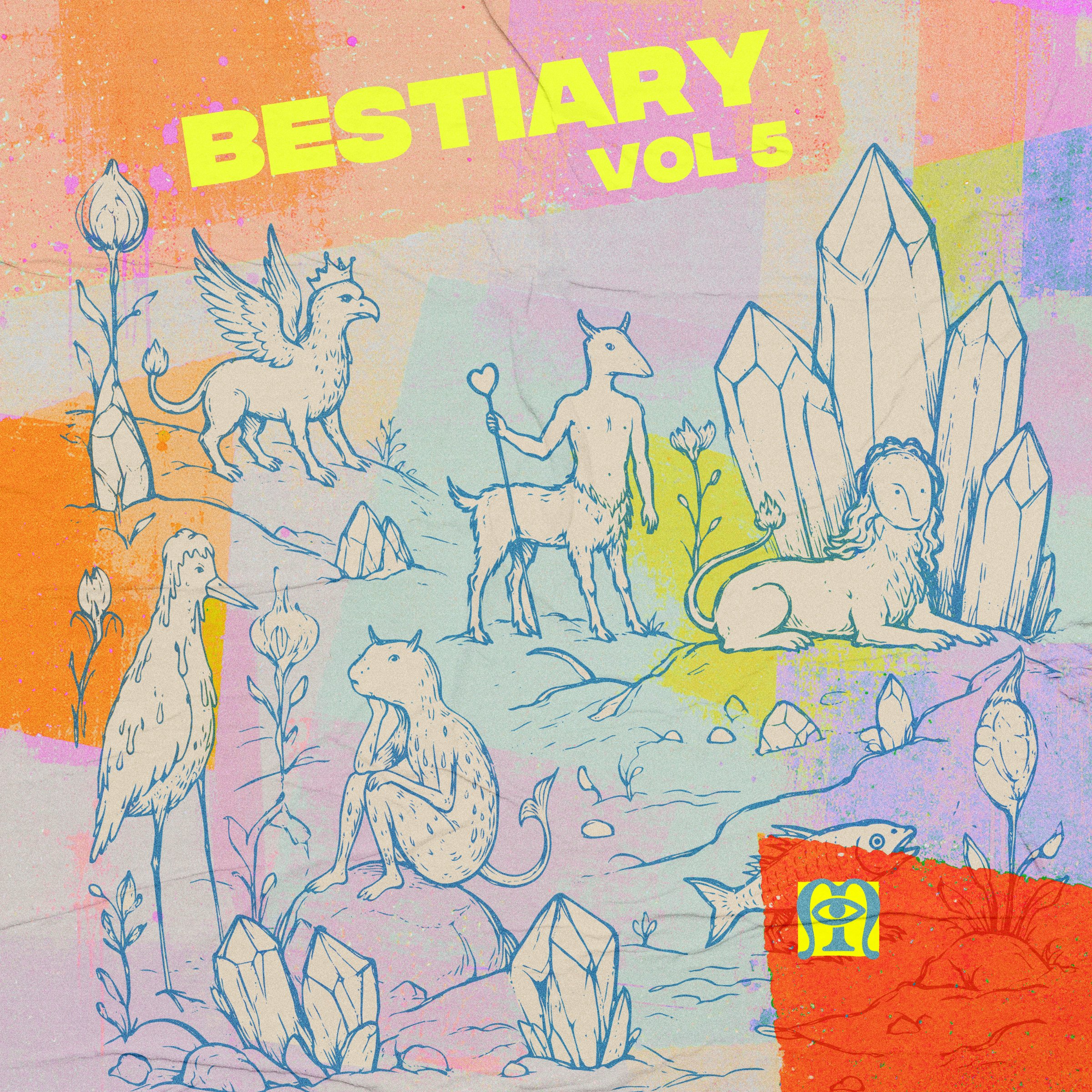 Bestiary Vol 5 by ELIF, Xinobi, Liminal MX, Mateo Borgioli, Offtide, Kamikaze (BR), Canvi, Belben, Bostjan, Nebucadnesor, Neverspring, Raul Facio, Jonas Fritz, Naethen, Alex Kaspersky, Anneto, Tenvin cover artwork